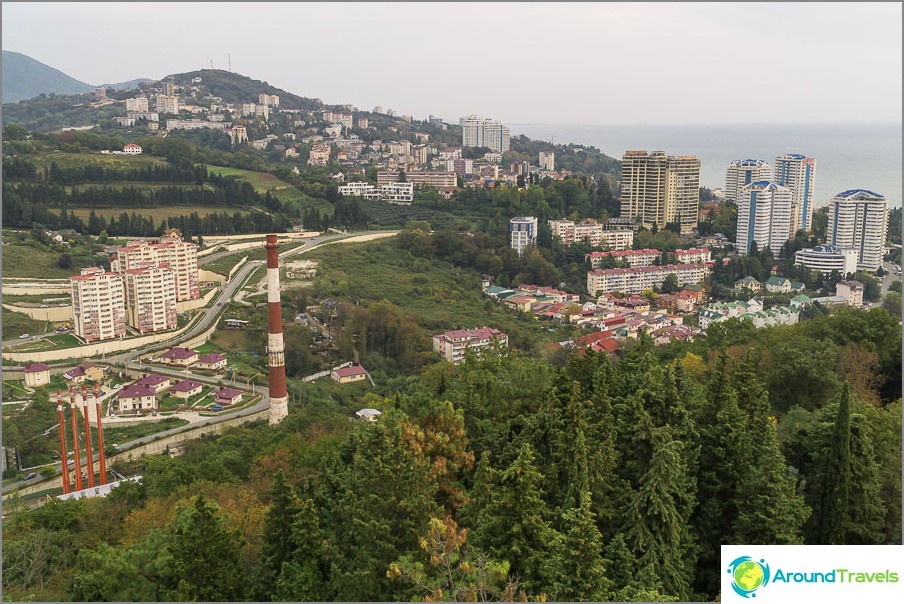 Sochi from a height: the districts of Jan Fabricius and Bytkha