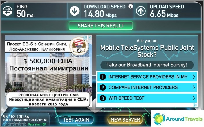 3G speed from MTS