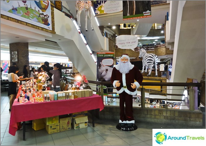 Santa Claus in the mall in Thailand