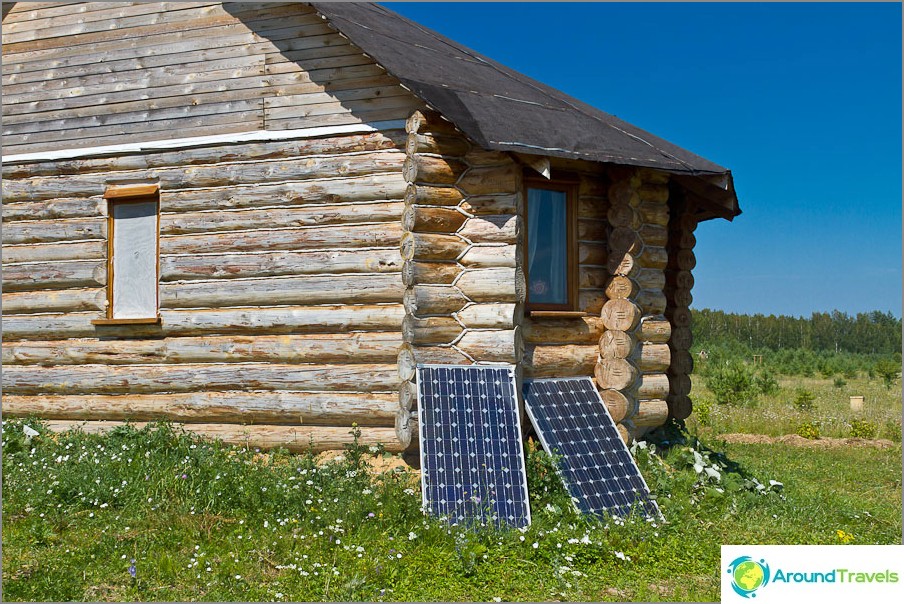Solar panels in summer is enough for all needs.