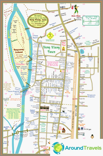 Map of Vang Vieng
