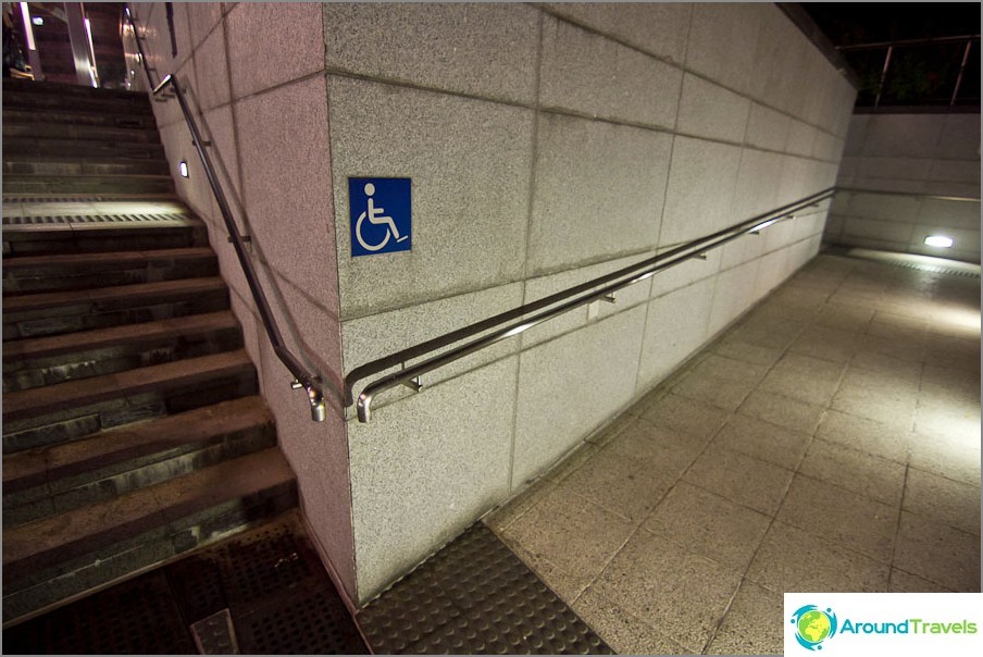 Everywhere there are ramps for disabled