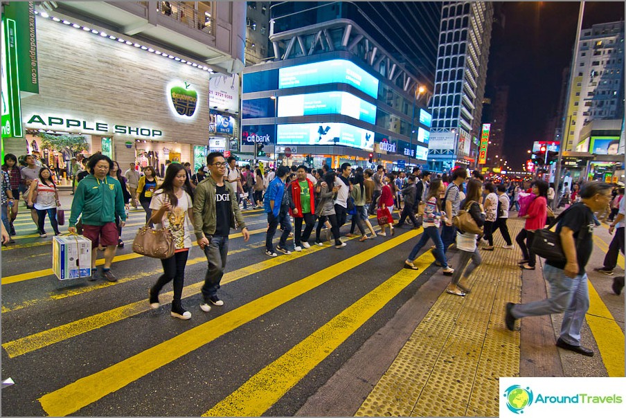 Shopping on Nathan Road - advertising and shopping