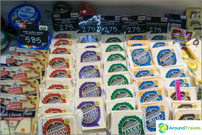 Cheese, prices per pack of grams in 200