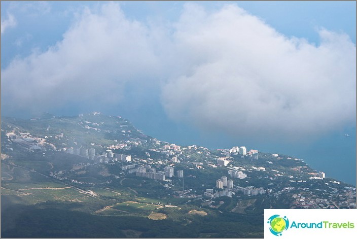 Yalta in the clouds. Crimea. Yalta in the clouds. Crimea.