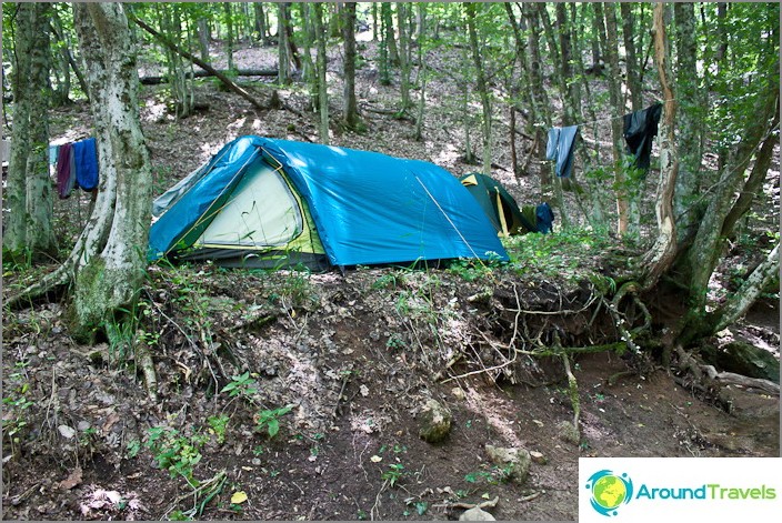 Camp near the river Suatkan. Crimea.