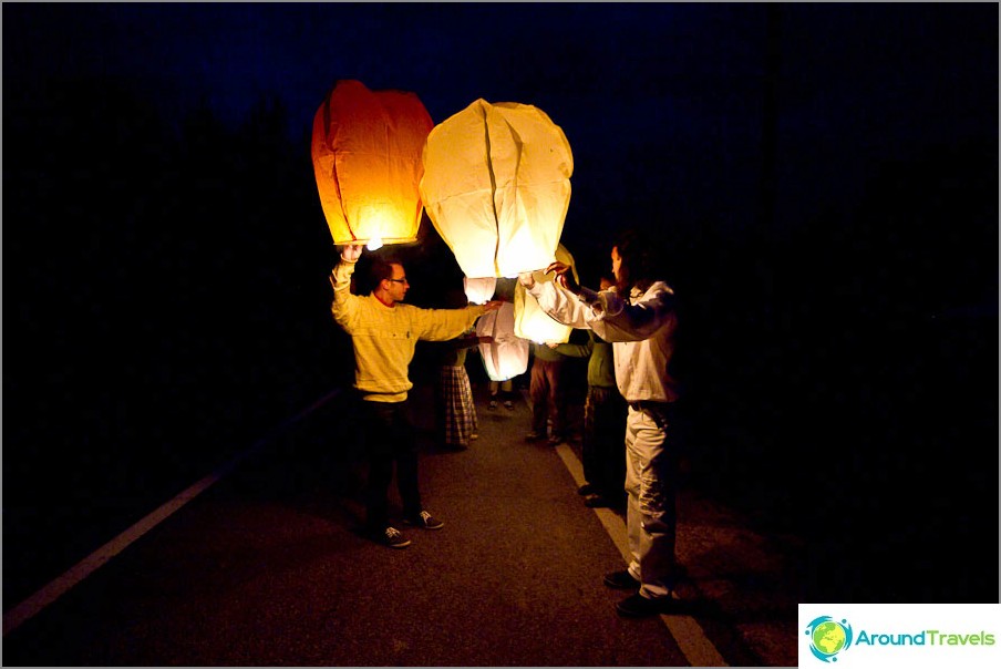 Some sky lanterns for luck