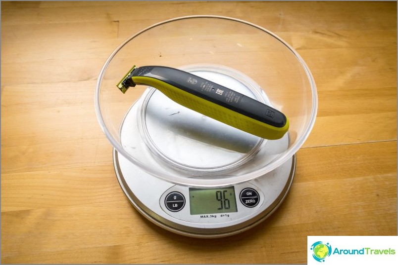 Philips Oneblade weighs 96 grams