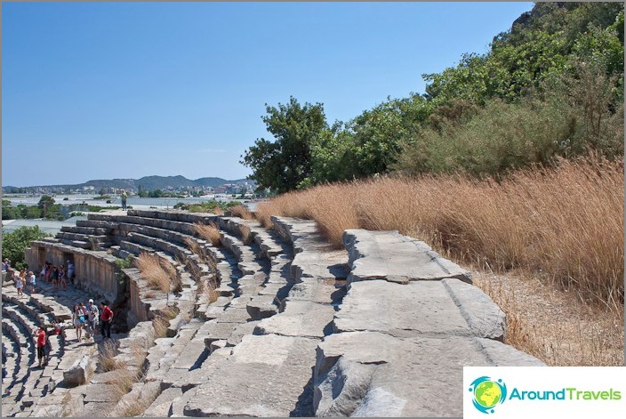 At the top of the amphitheater in the city of Mira. Turkey. At the top of the amphitheater in the city of Mira. Turkey.