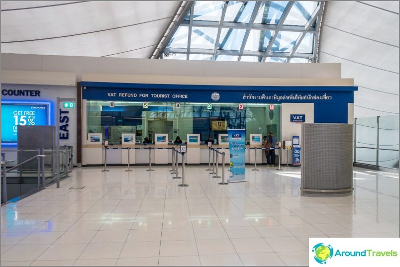 Cashier VAT Refund in the transit zone of Bangkok Airport