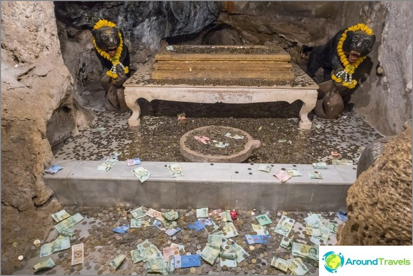 In one of the caves lies the footprint of the Buddha