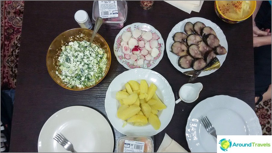 Homemade and budget dinner in Krasnaya Polyana