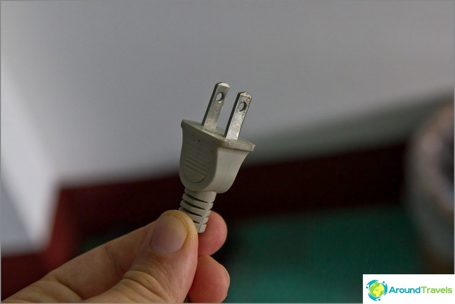 American plug with two pins