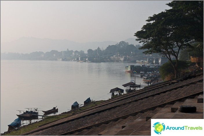 Mekong River in Chiang Saen early in the morning