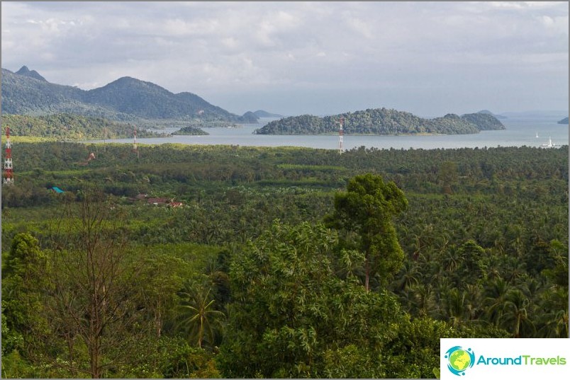 View from the observation deck on the bay Salak Phet