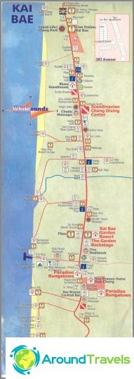 Map of Kai Bay Beach in Koh Chang