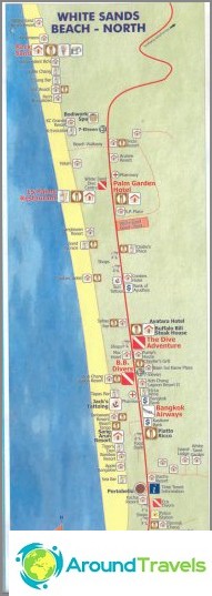 Map of the White Sand Beach Beach in Koh Chang
