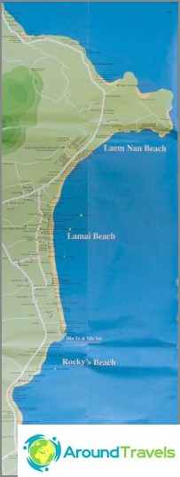 Lamai Beach Map