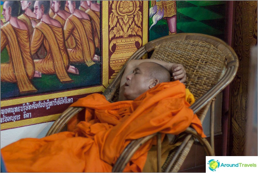 Peacefully snoring monk