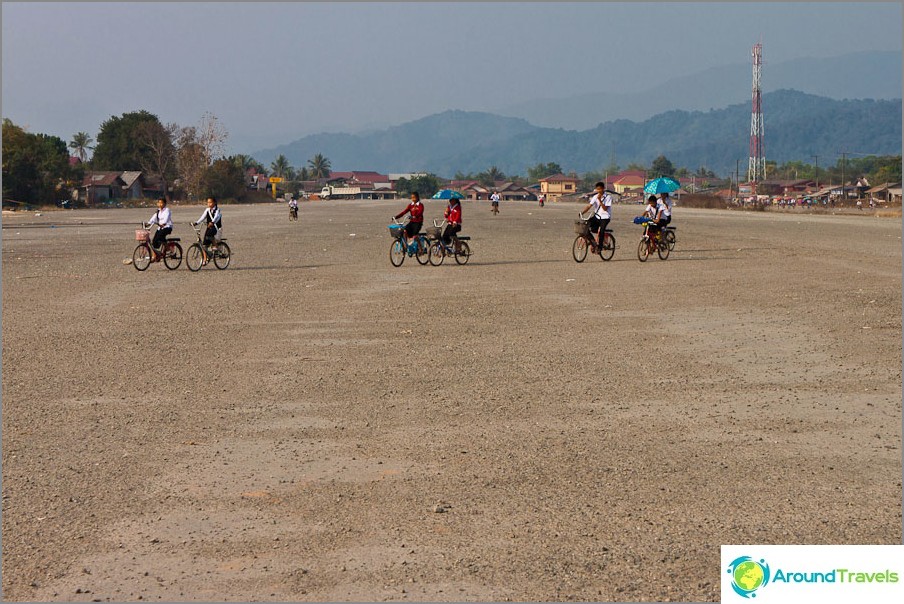 Former military airfield in Vang Vieng