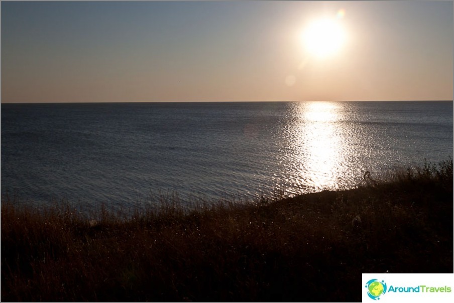 Typical sunset on the Sea of ​​Azov