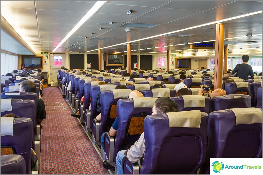 Inside the ferry Hong Kong-Macau