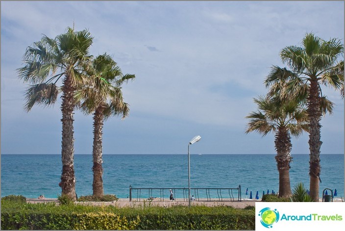 City of Antalya. View from the house on the beach.