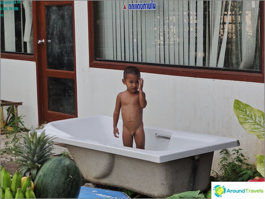 Baby in the bath in Phuket