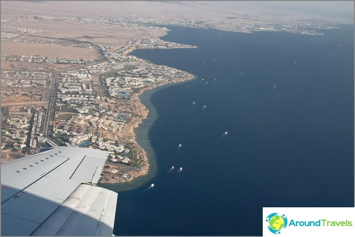 Egypt. Sharm el-Sheikh from the plane.